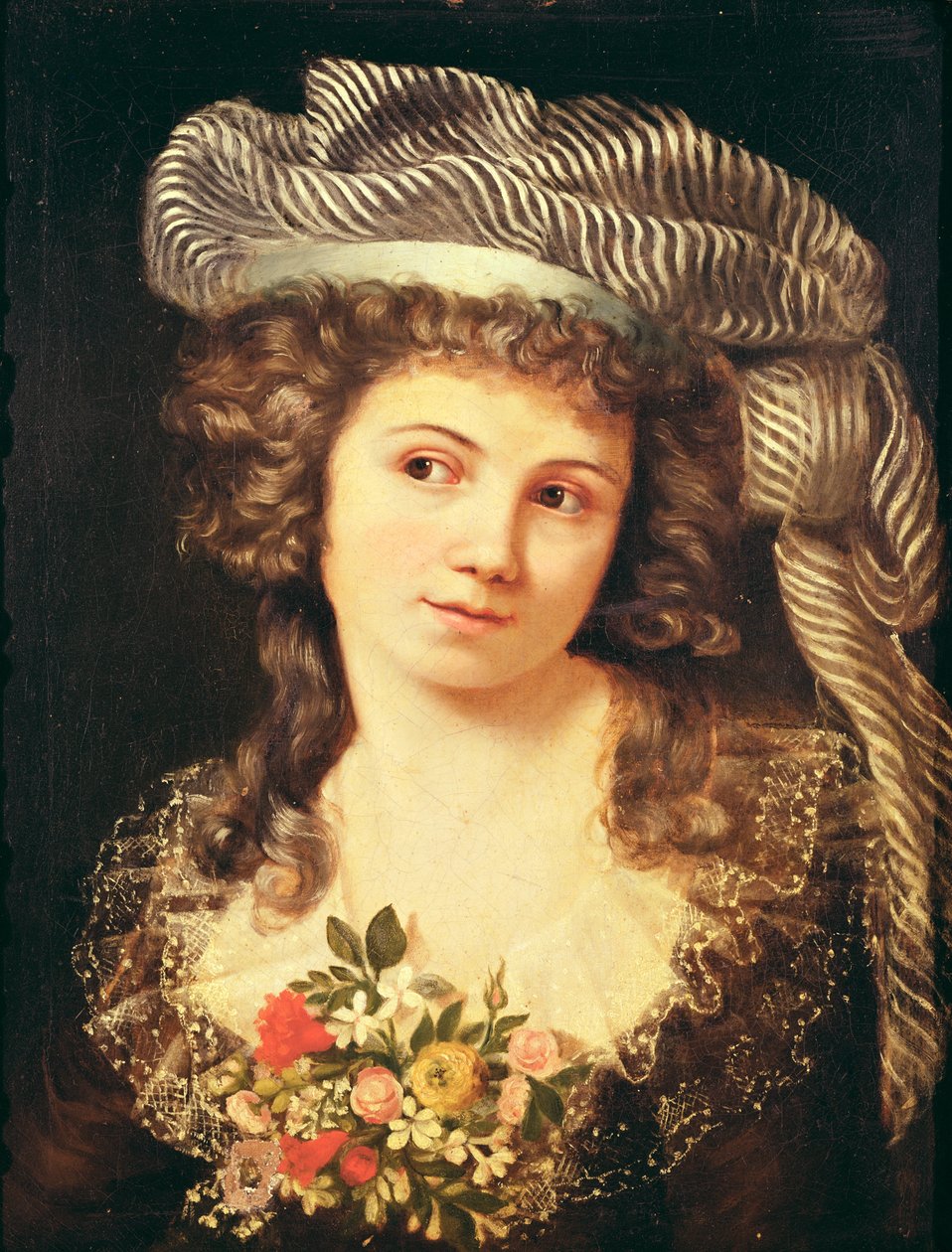 Portræt af en ung kvinde i stil med Labille-Guiard af Gustave Courbet