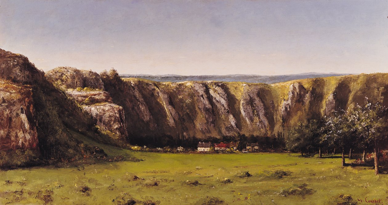 Klippelandskab nær Flagey af Gustave Courbet