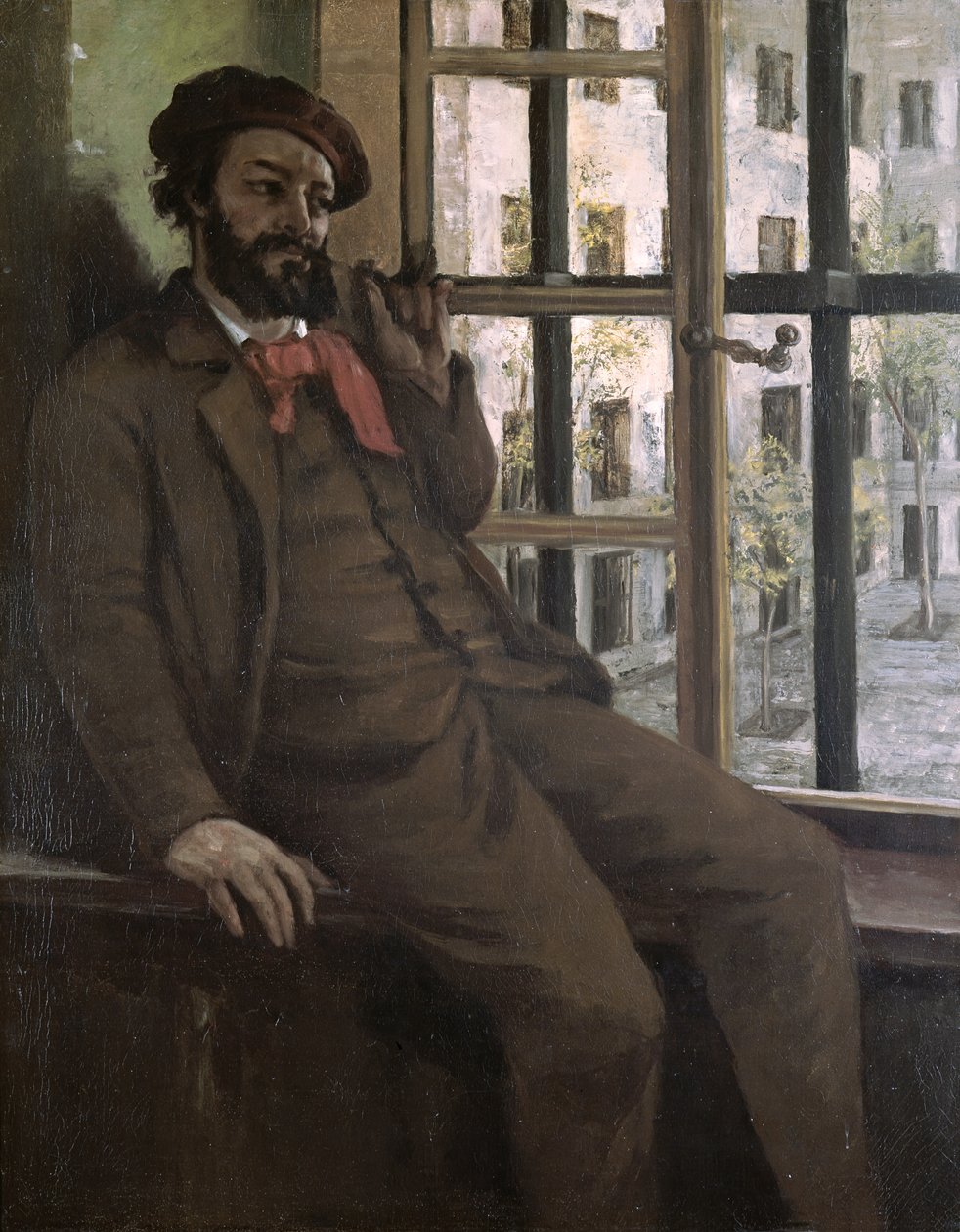 Selvportræt i Sainte-Pelagie, 1871 af Gustave Courbet