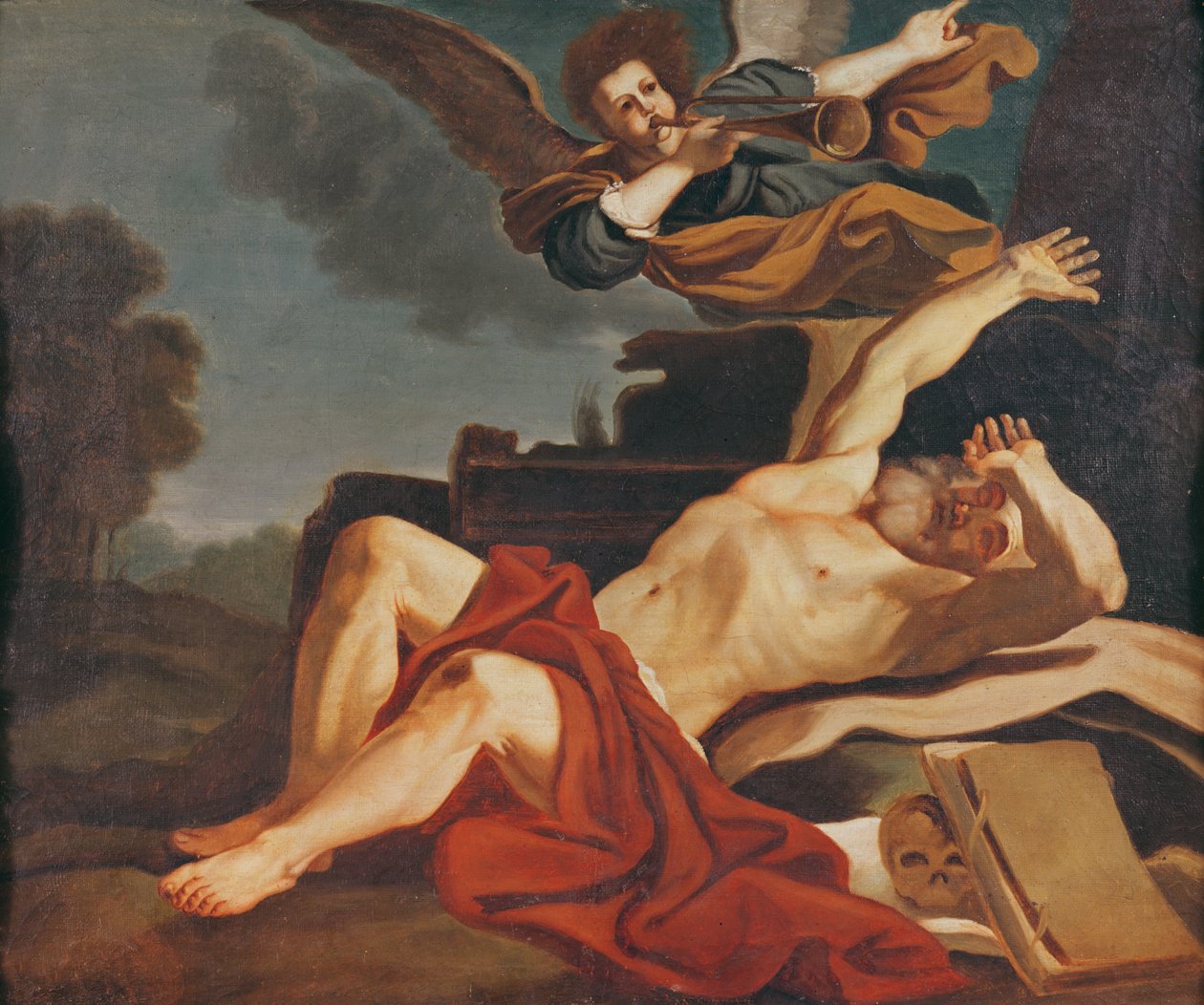 The Awakening of Saint Hieronymus, en kopi efter værket af Giovanni Francesco Barbieri (1591-1666), 1841 af Gustave Courbet