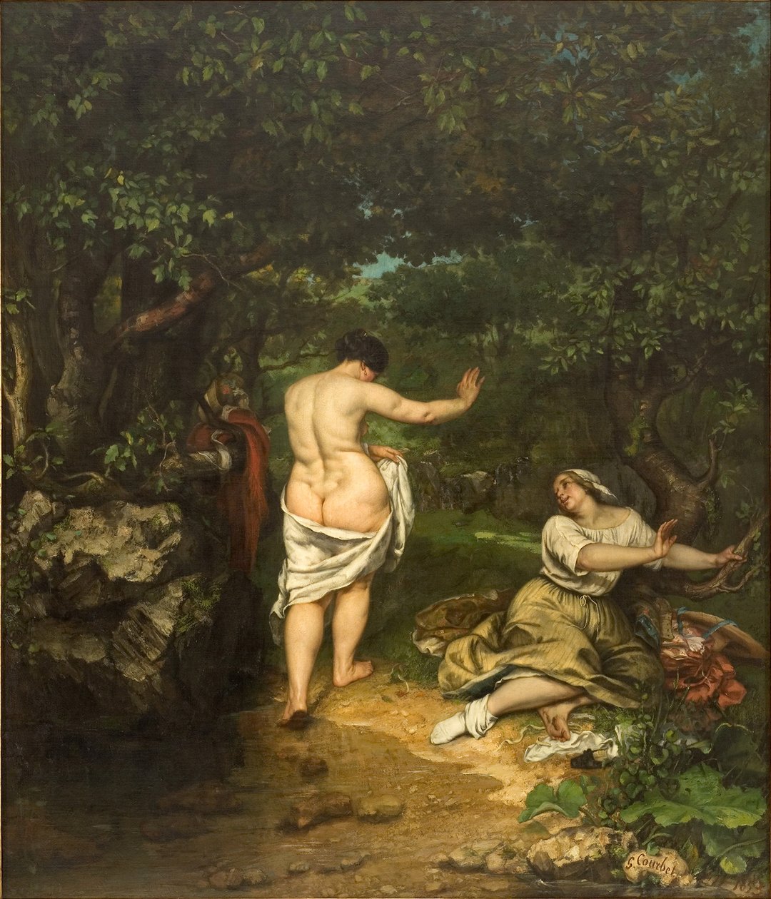 Baderne af Gustave Courbet