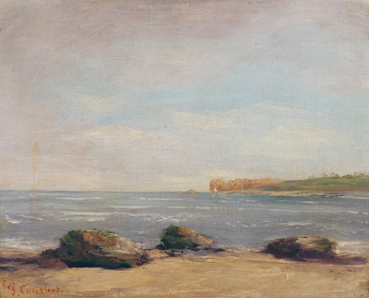Stranden ved Etretat, 1872 af Gustave Courbet