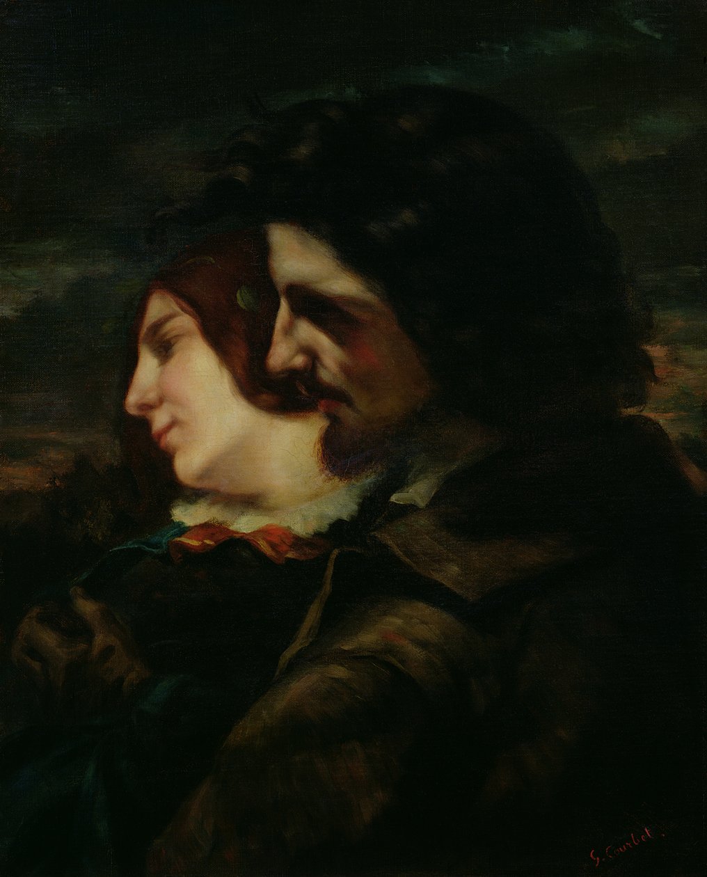 De elskende på landet, efter 1844 af Gustave Courbet