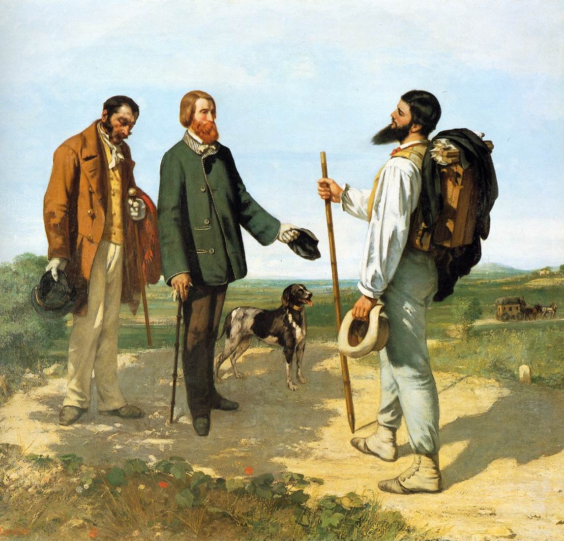 Mødet eller Bonjour Monsieur Courbet af Gustave Courbet