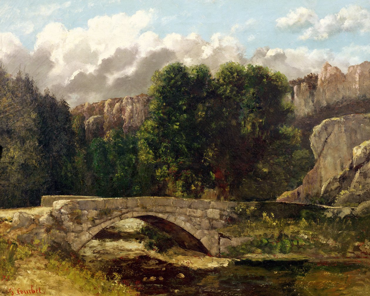 Pont de Fleurie, Schweiz, 1873 af Gustave Courbet