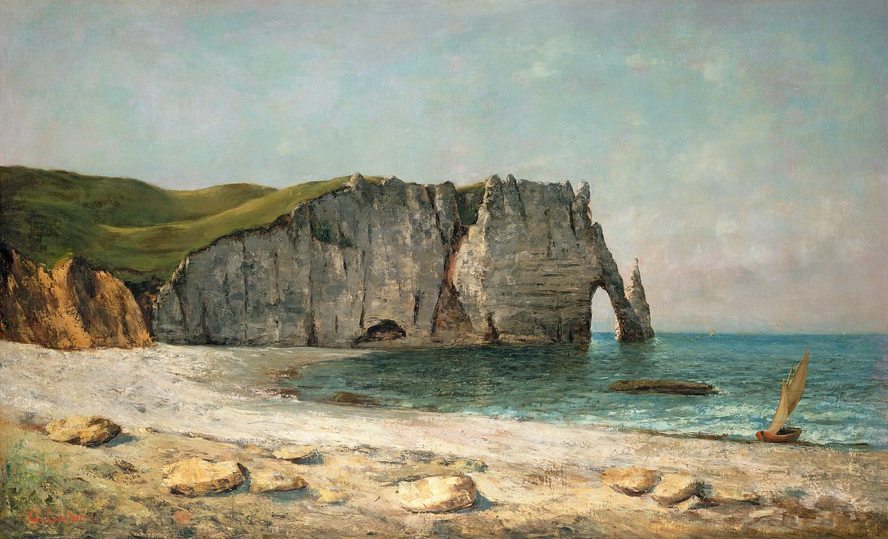 Havbuen ved Etretat, 1869 af Gustave Courbet