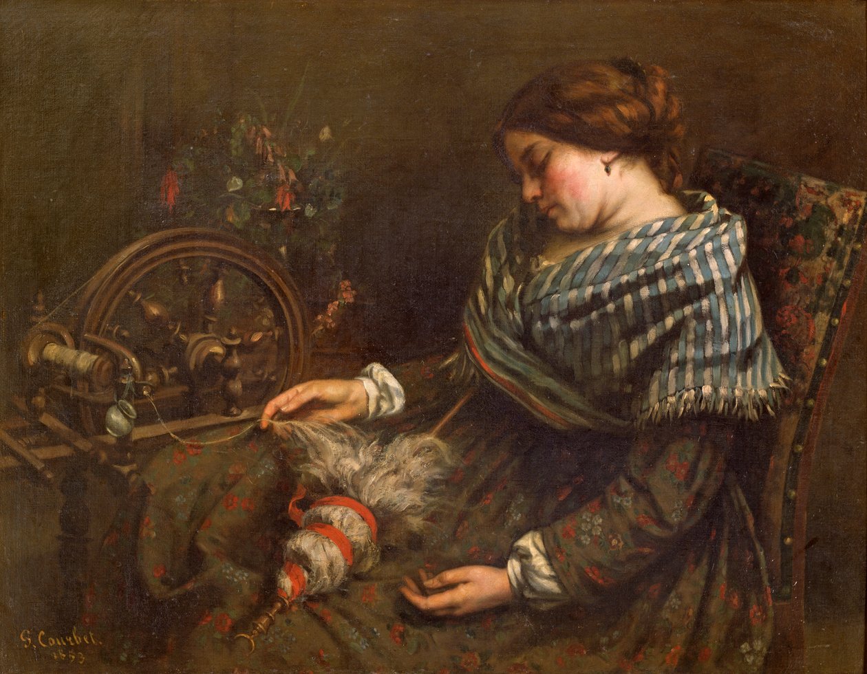 Den sovende broderer, 1853 af Gustave Courbet