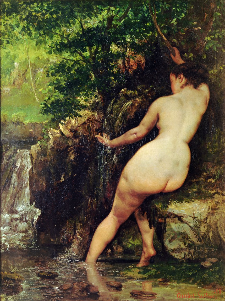 Kilden eller Baderen ved Kilden, 1868 af Gustave Courbet