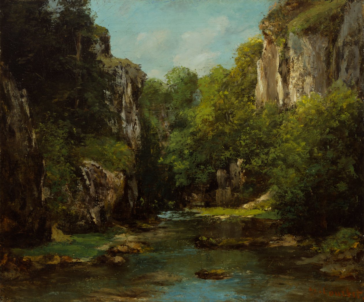 Strømmen af den sorte brønd af Gustave Courbet