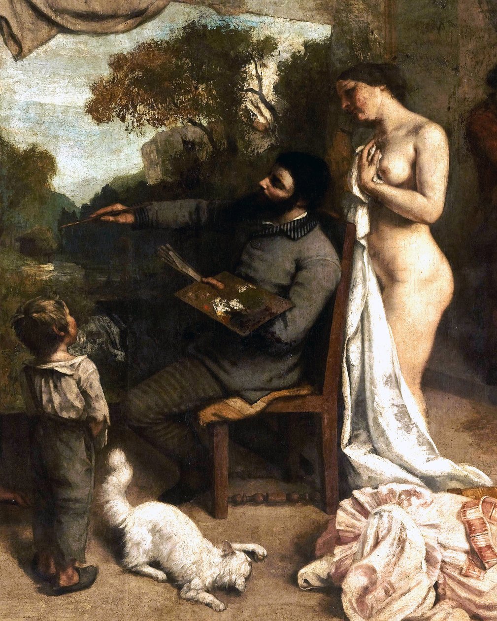 Malerens atelier af Gustave Courbet