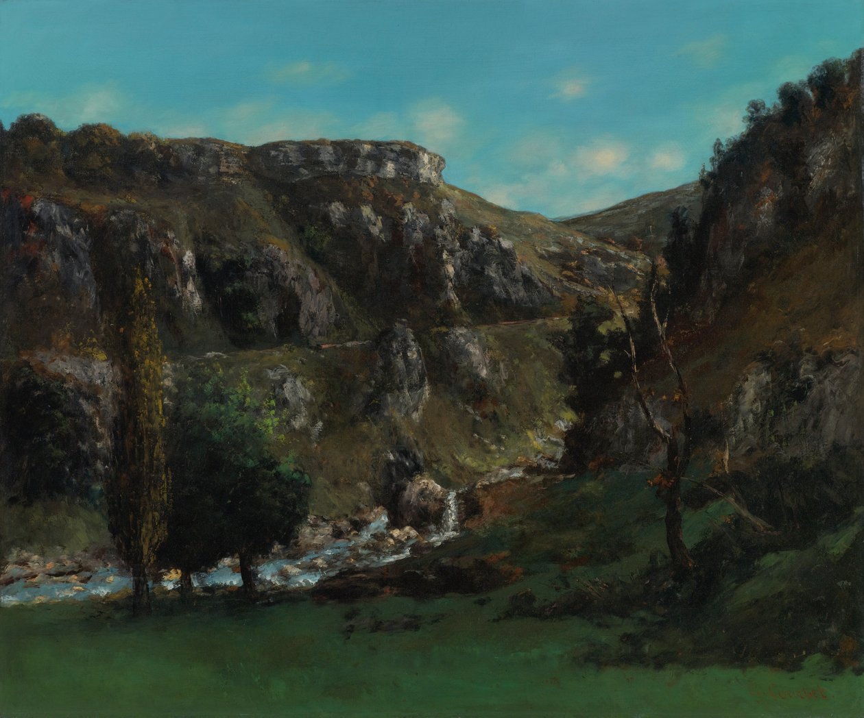 Laloue-dalen nær Mouthiers-Haute-Pierre af Gustave Courbet