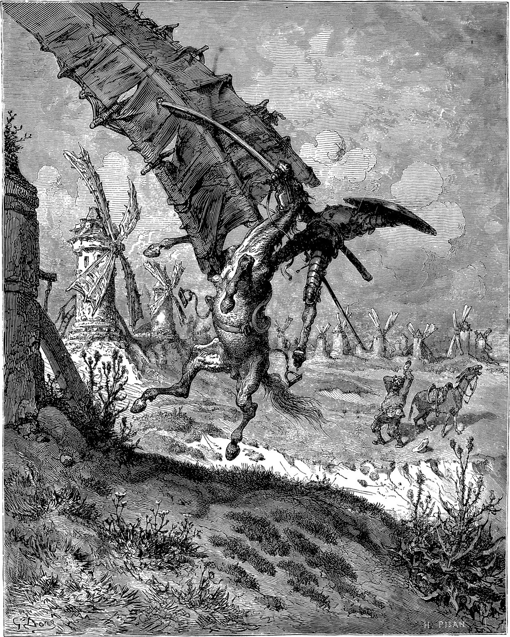Eventyr med vindmøllerne af Gustave Dore