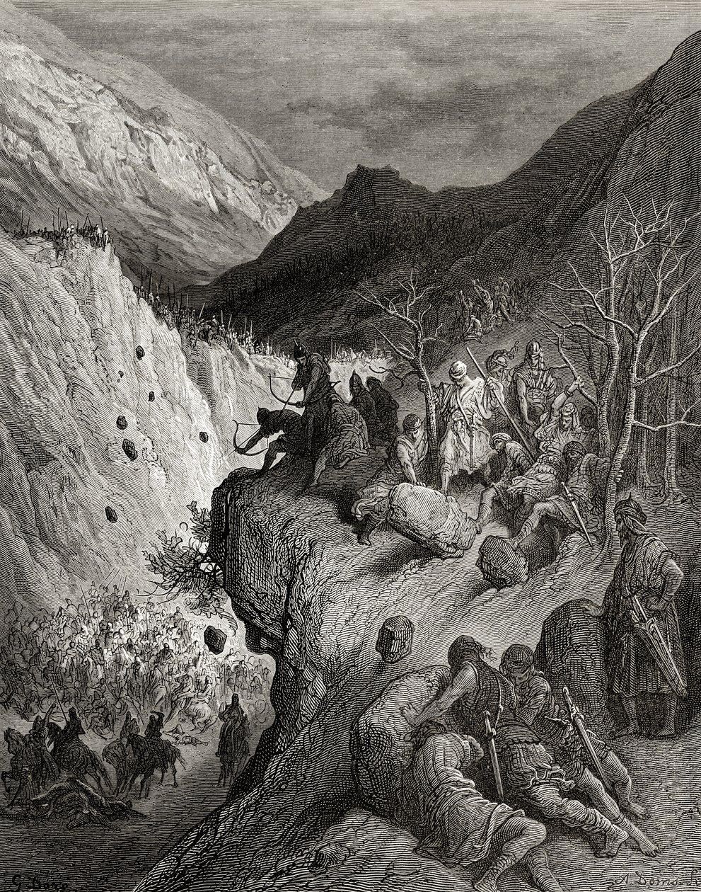 Bernard af Kärnten overrasket af tyrkiske raids, illustration fra 