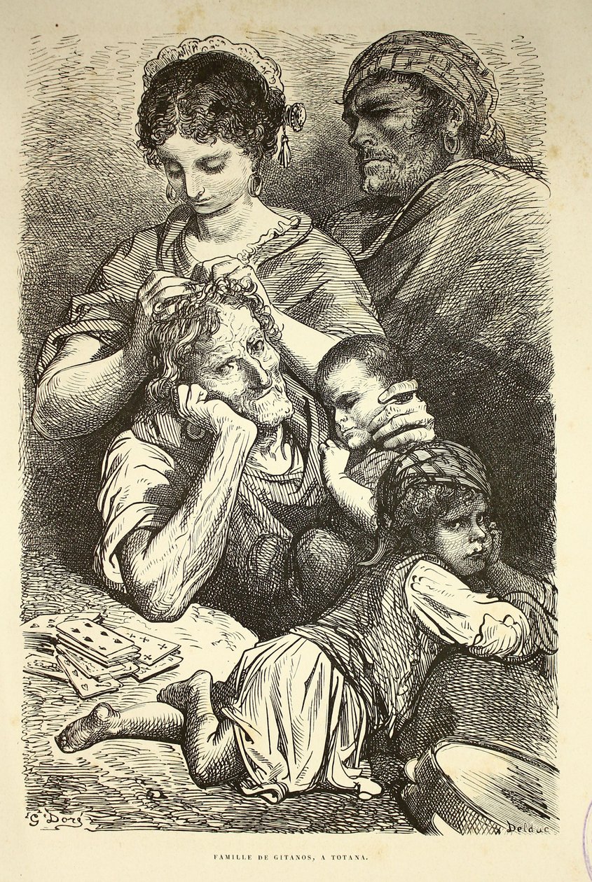 Sigøjnerfamilie, til Totana af Gustave Dore