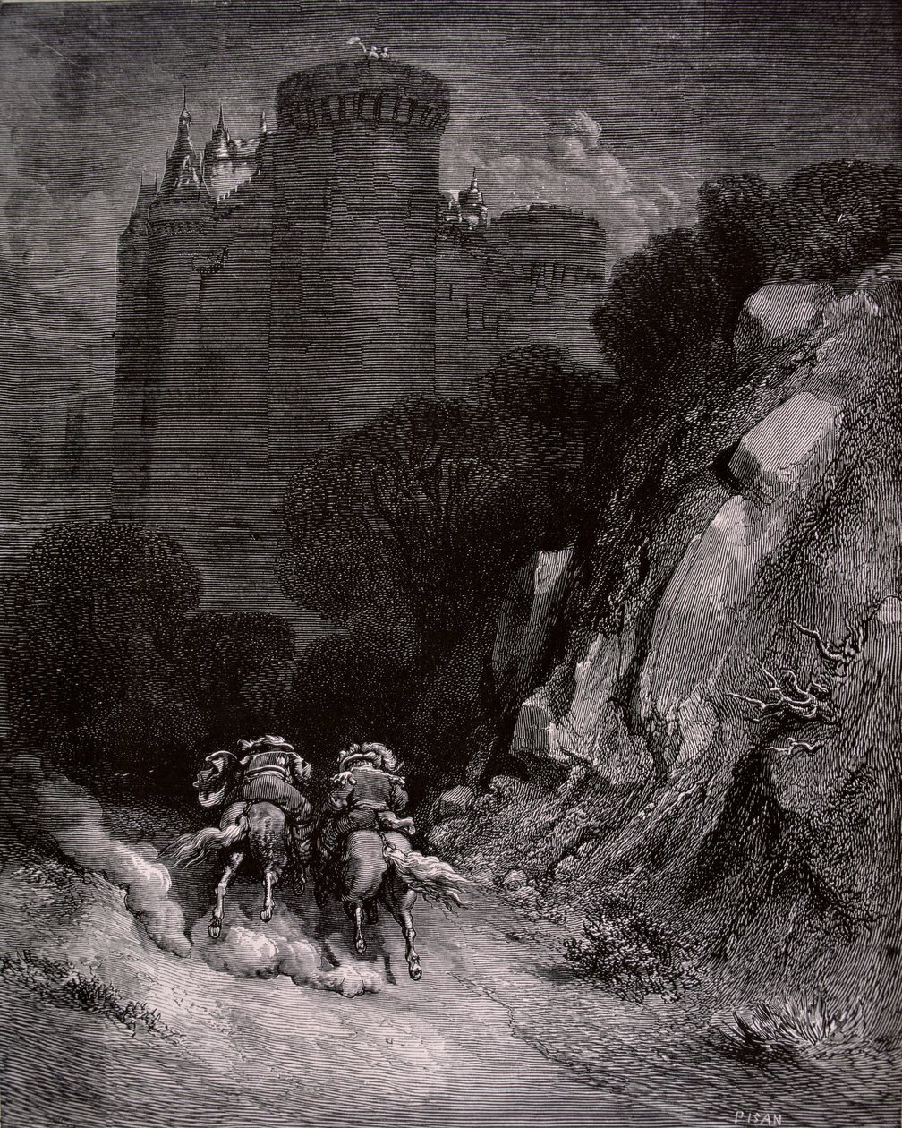 Illustration til "Blåskæg" af Charles Perrault (1628-1703) 1893 af Gustave Dore