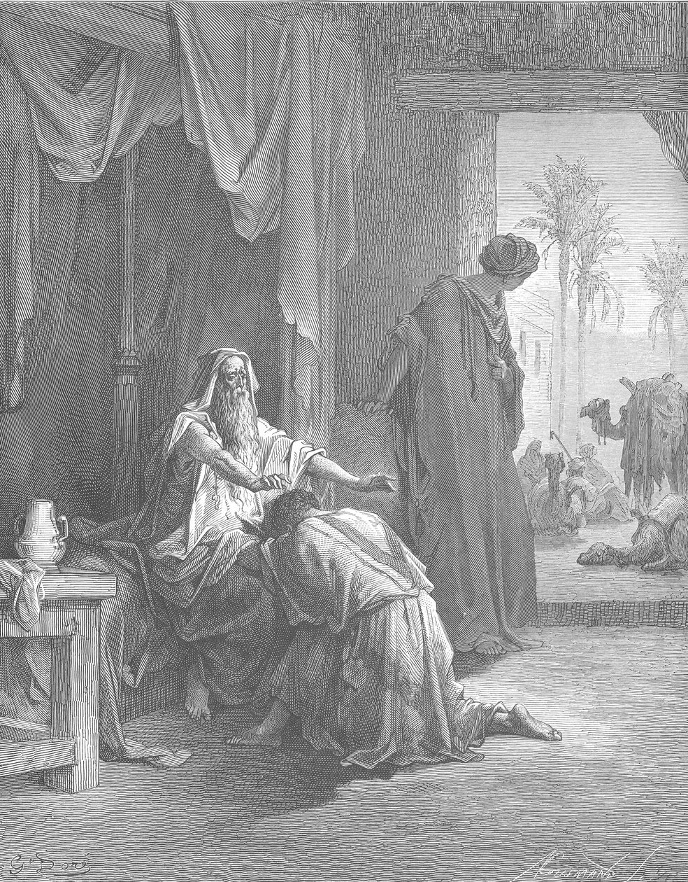 Isaac velsigner Jacob af Gustave Dore