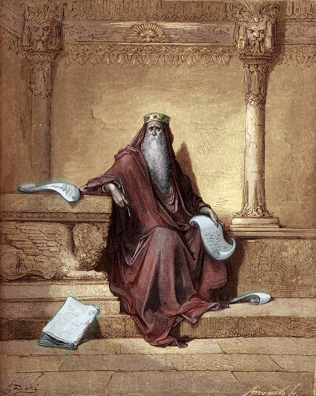 Kong Salomons gravering af Gustave Doré. - Bibel af Gustave Dore
