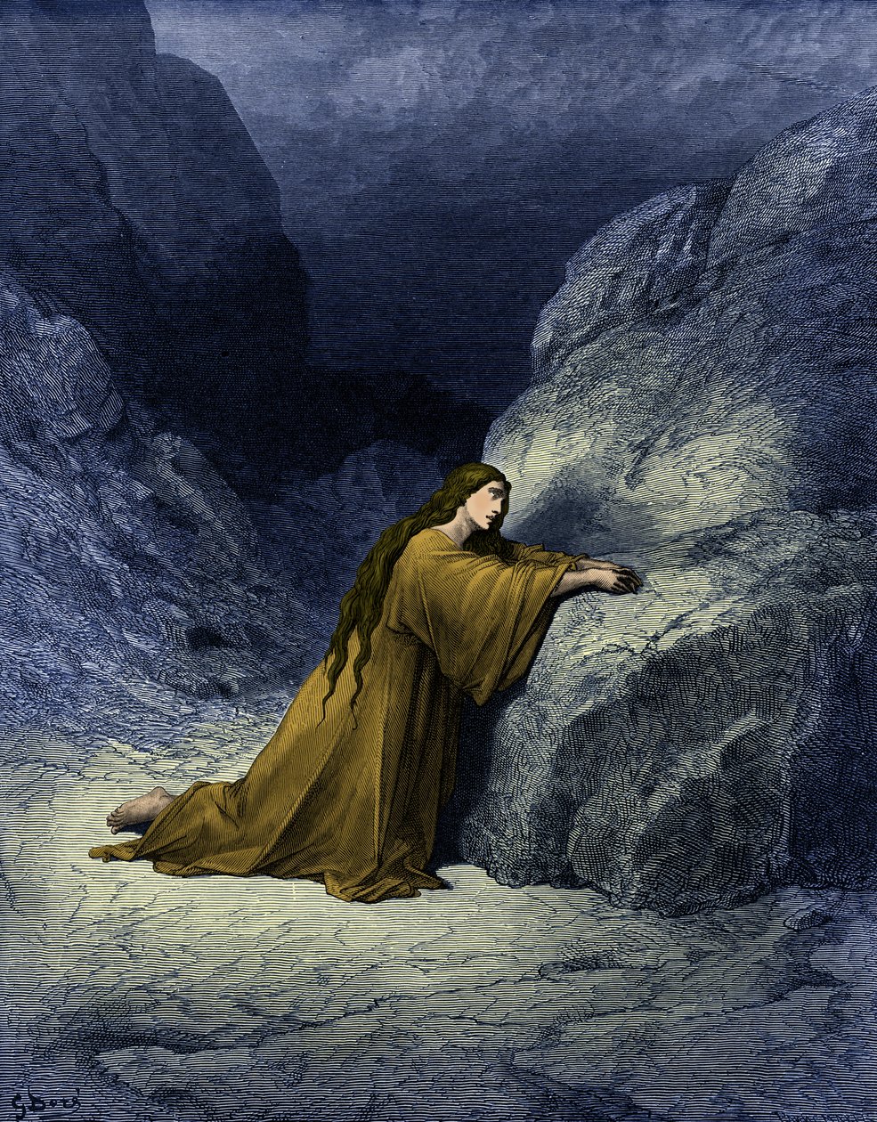 Maria Magdalene, den angrende synder - Bibelen af Gustave Dore