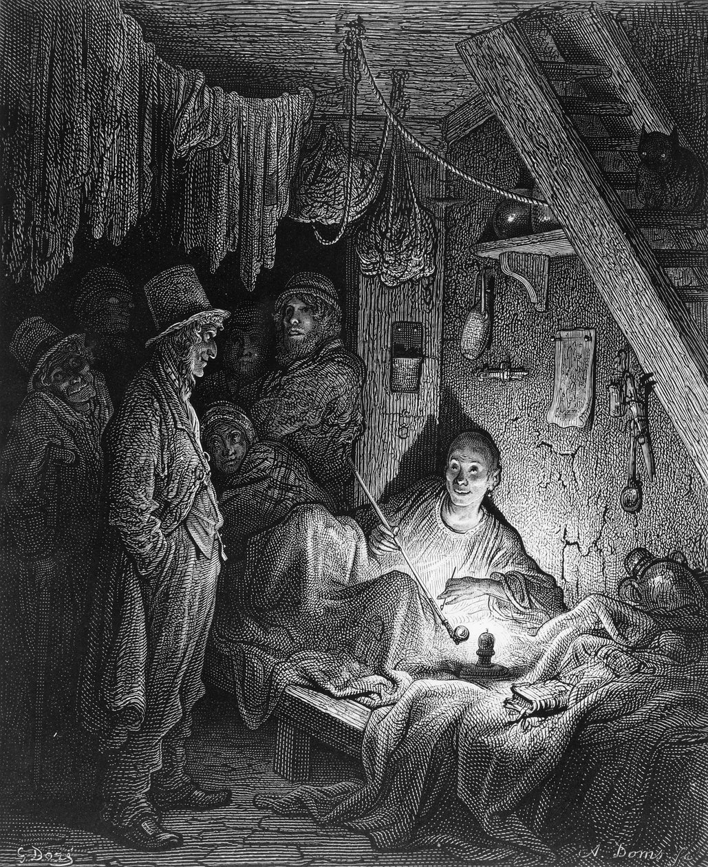 Opiumsrygning - Lascarens værelse, scene fra 
