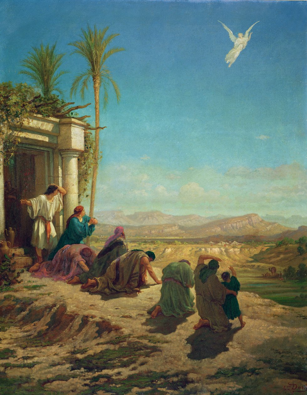 Engelen af Tobias, ca. 1865 af Gustave Dore
