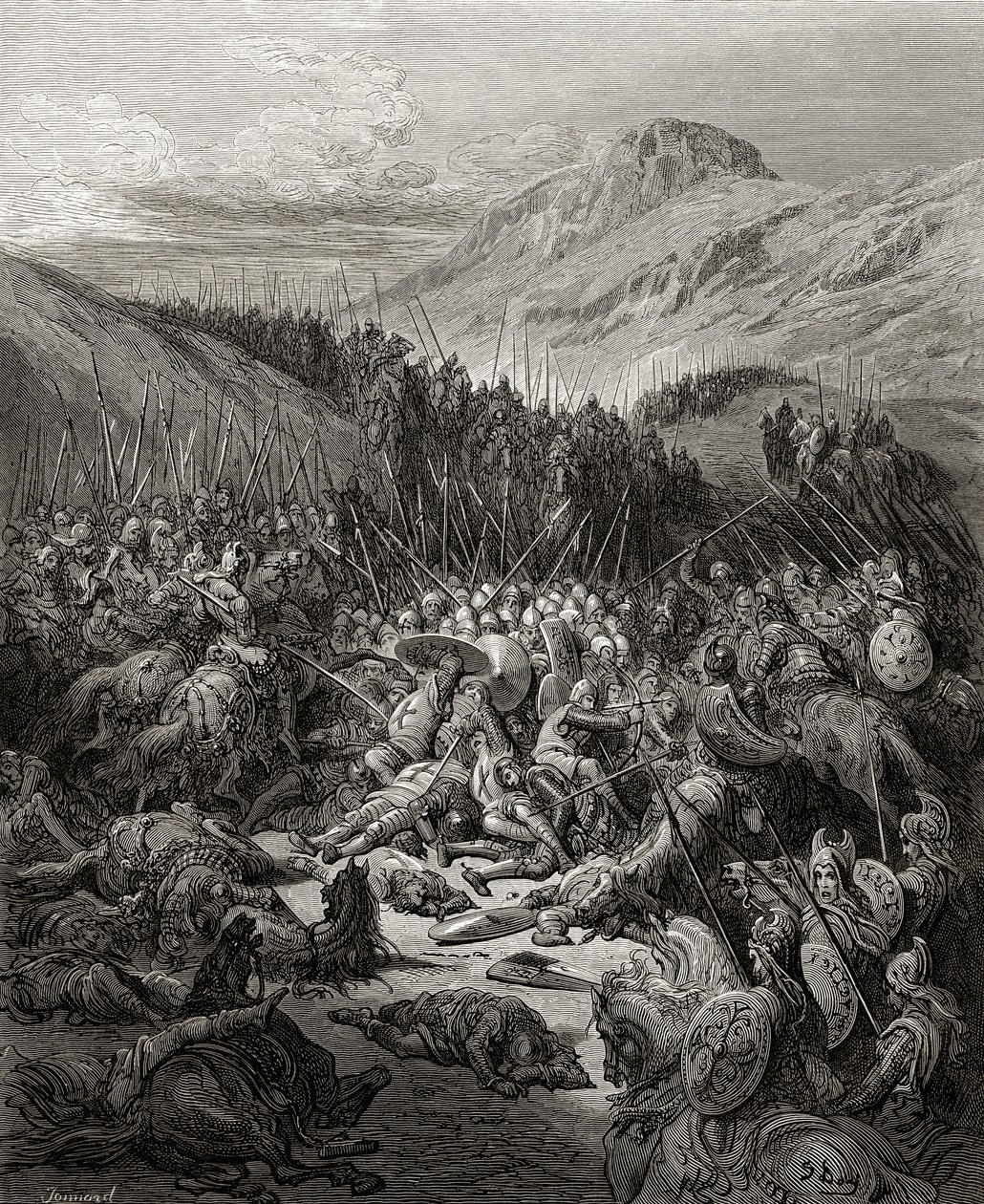 Slaget ved Arsuf i 1191, illustration fra 