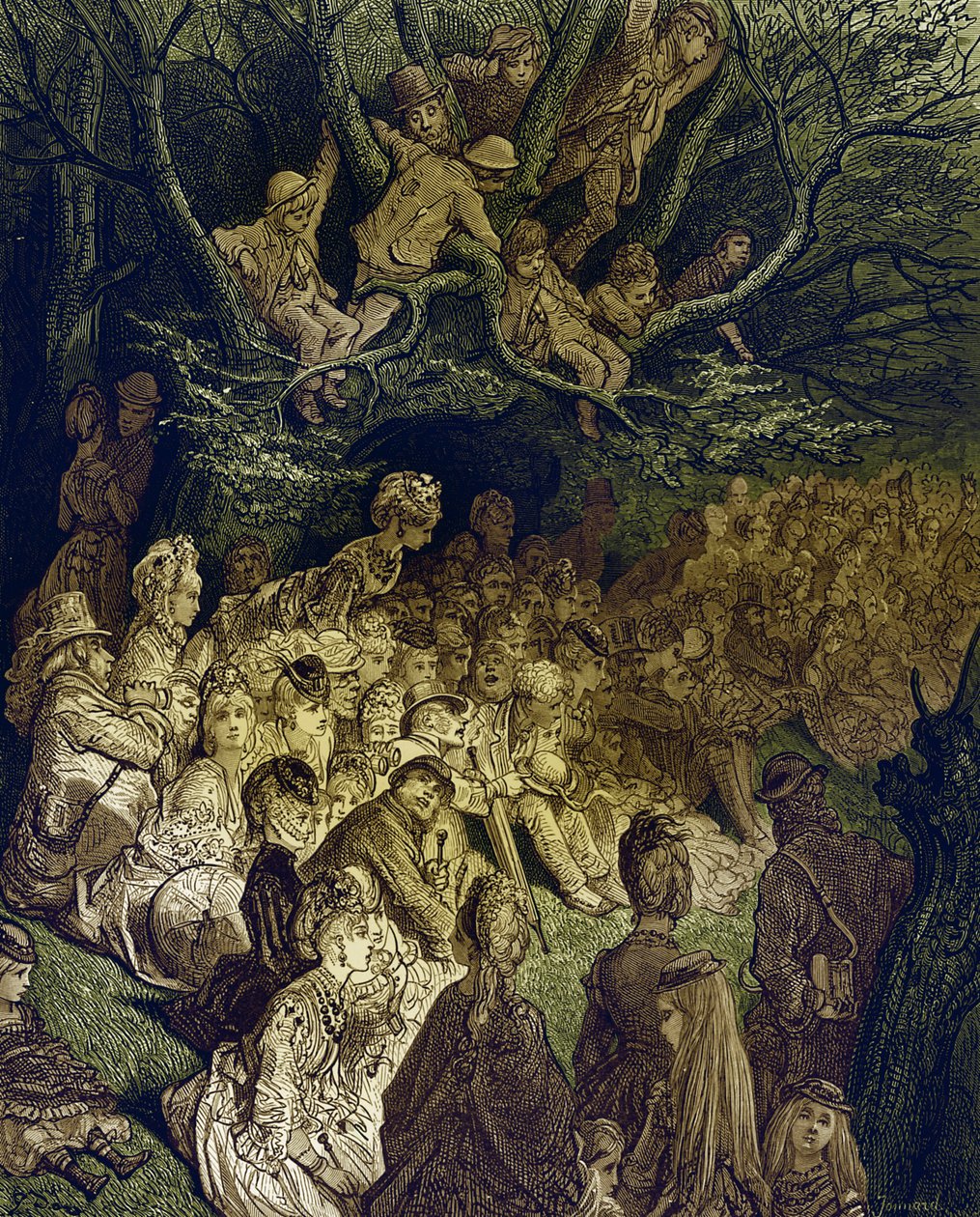 Flodbredden - Under træerne af Gustave Doré af Gustave Dore