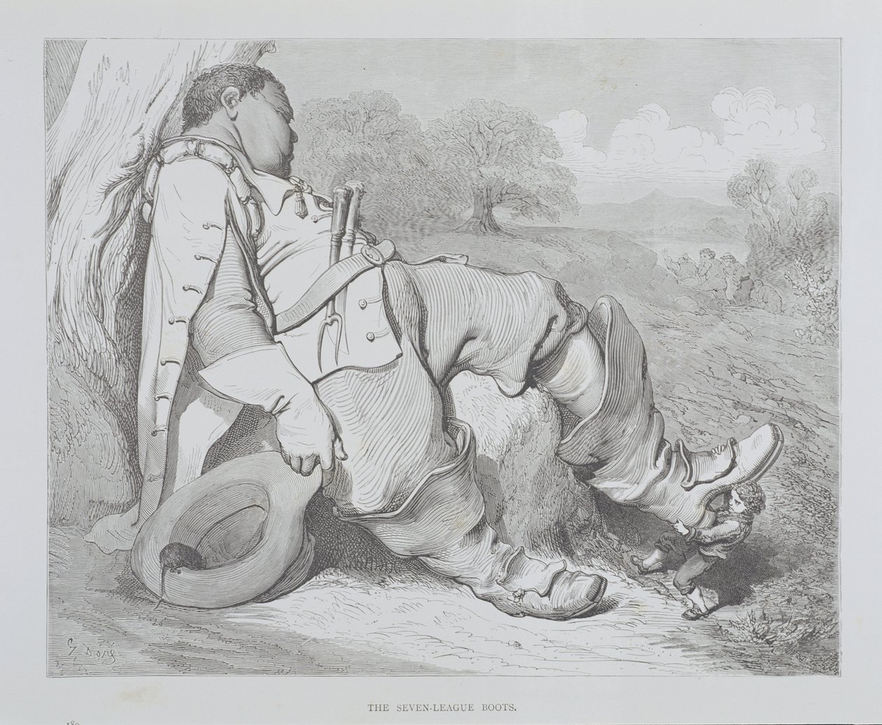 The Seven League Boots, ca. 1868 af Gustave Dore
