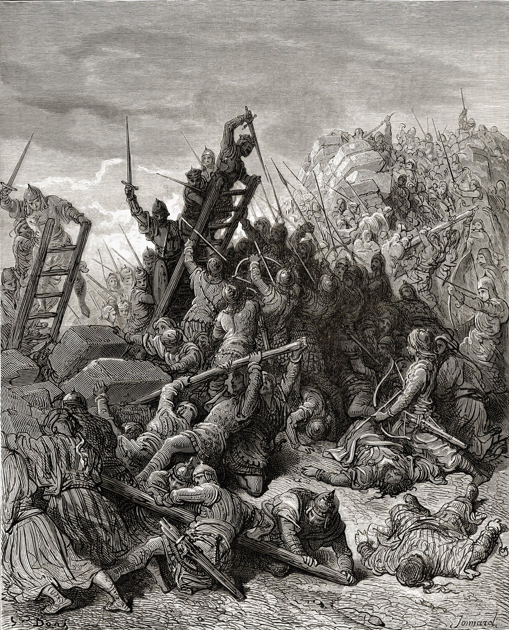 The Siege of Ptolemais, illustration fra 
