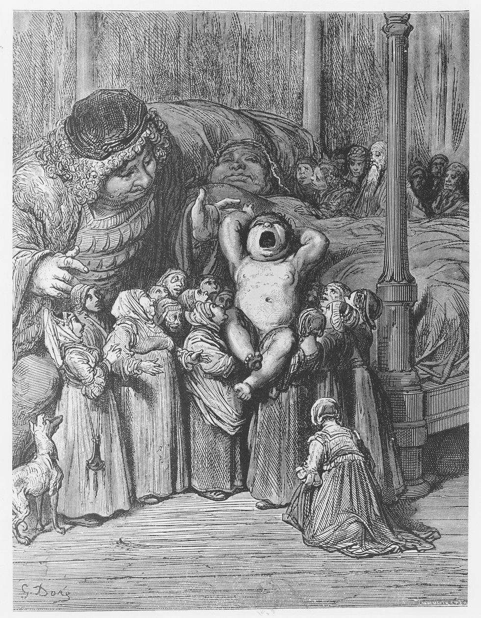Gargantuas fødsel, illustration fra 