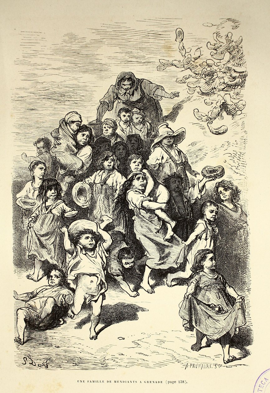 En familie af tiggere i Granada af Gustave Dore