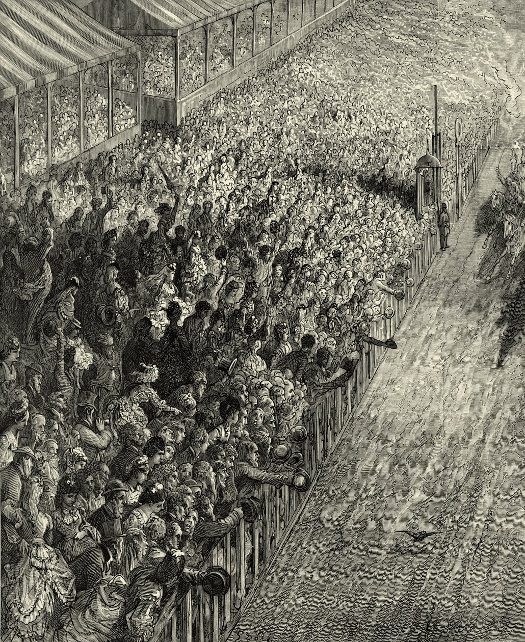 Victoriansk Derby afslutning af Gustave Dore
