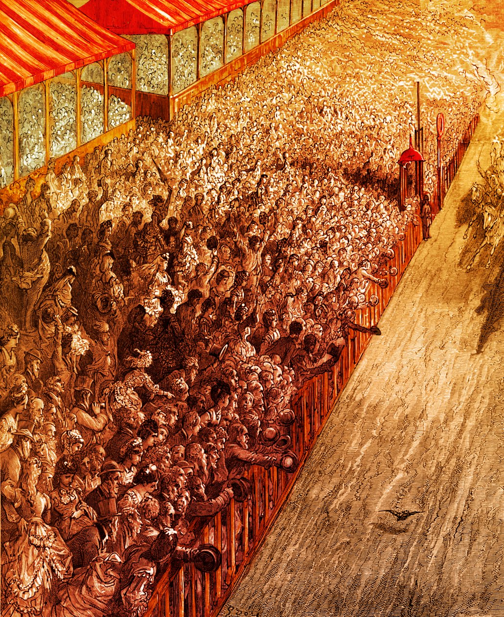 Victoriansk Derby finish gravering af Gustave Doré af Gustave Dore