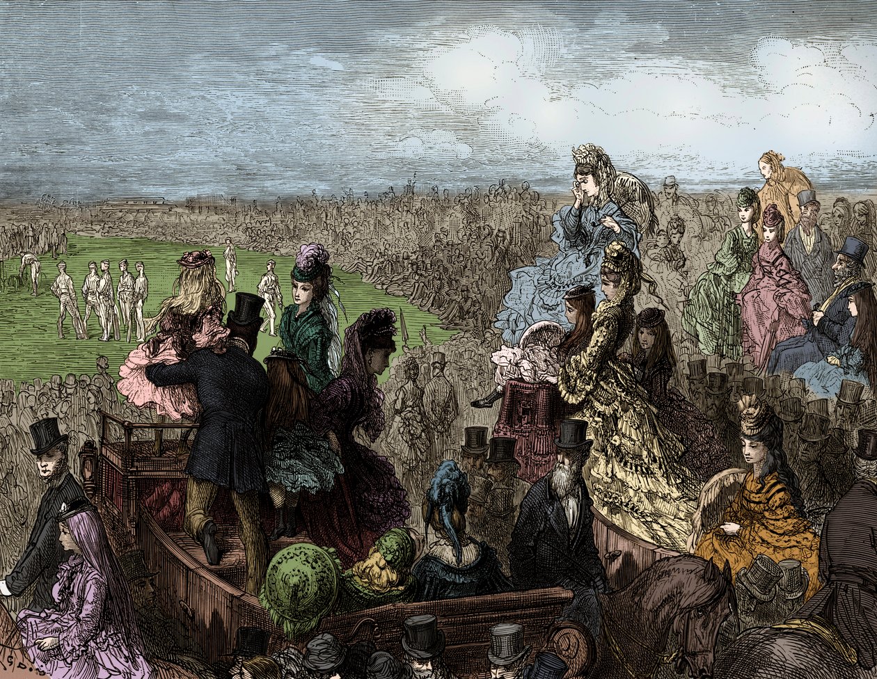 Victoriansk London - Lords cricketbane af Doré af Gustave Dore