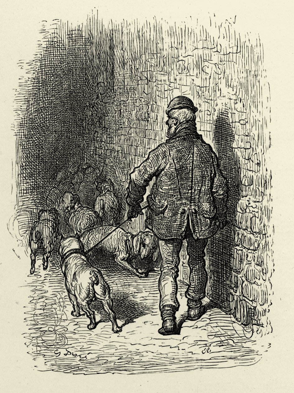 Victorianske London Docks af Gustave Dore