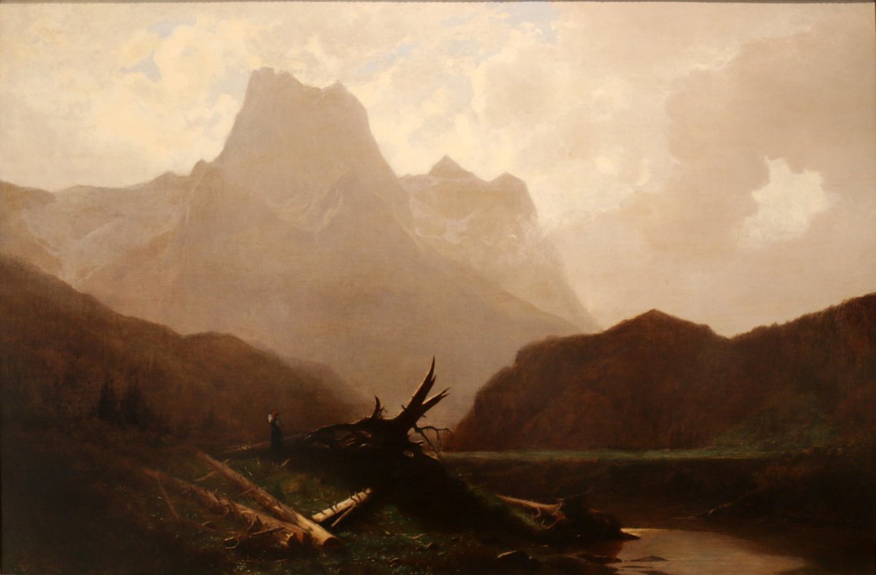 Bjerglandskab. af Gustave Eugène Castan