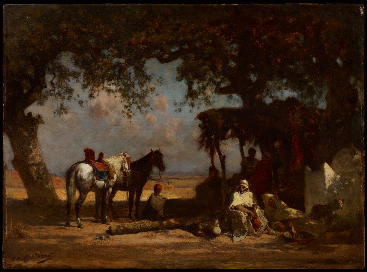 En arabisk lejr, ca. 1880 af Gustave Guillaumet