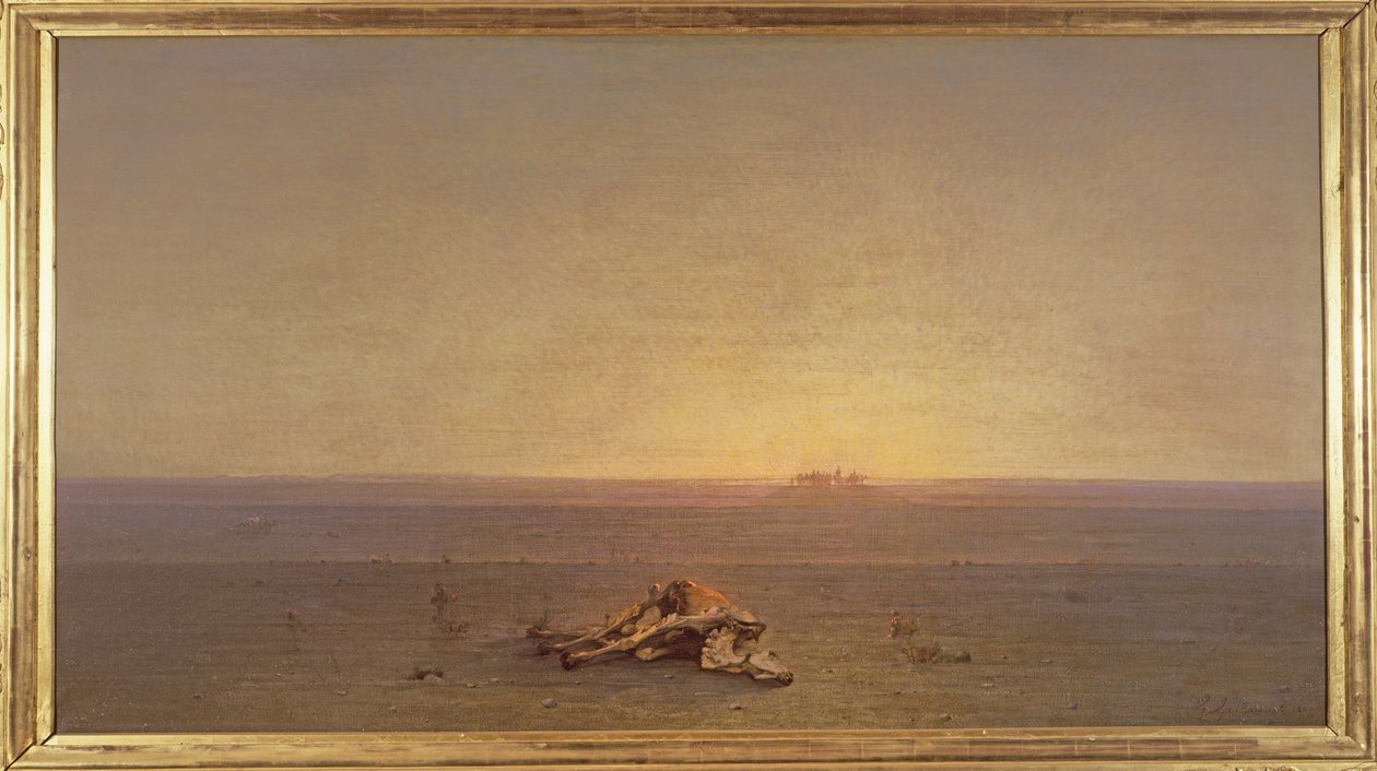 Sahara eller ørkenen, 1867 af Gustave Guillaumet