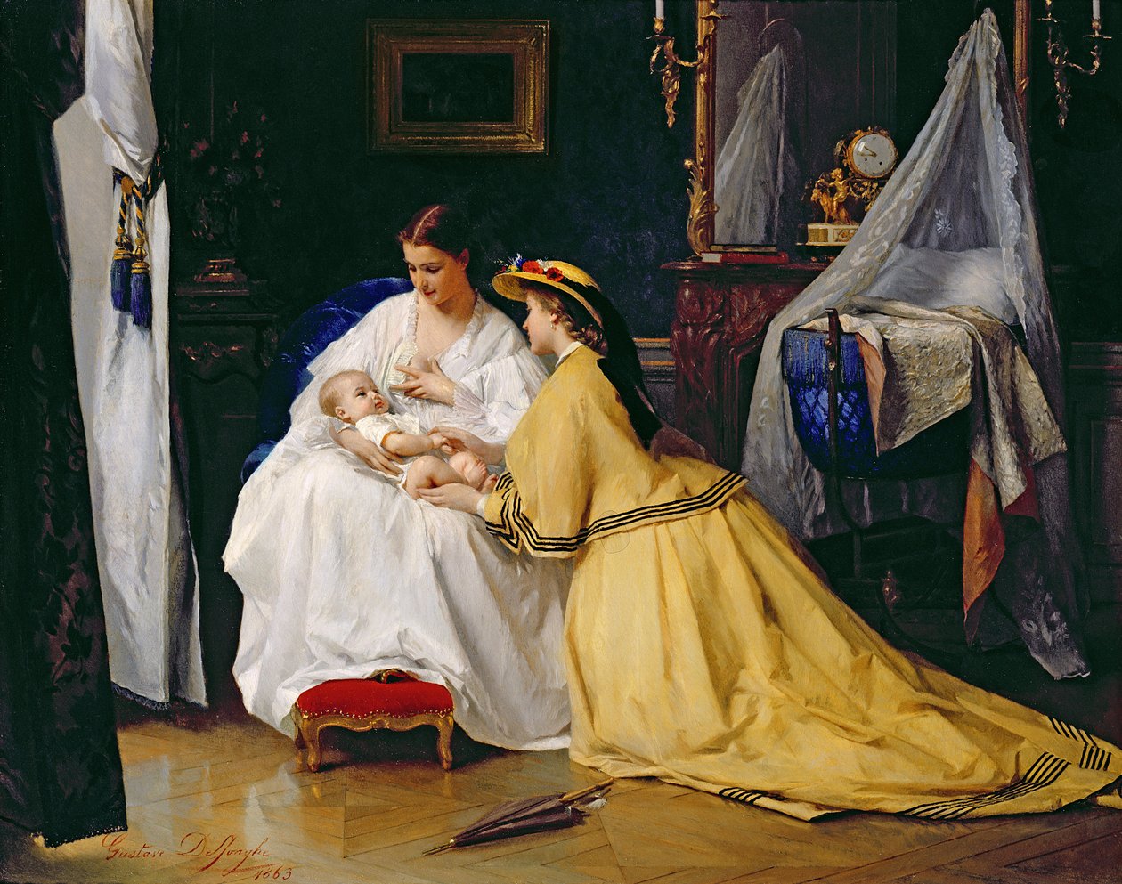 Første født, 1863 af Gustave Léonard de Jonghe