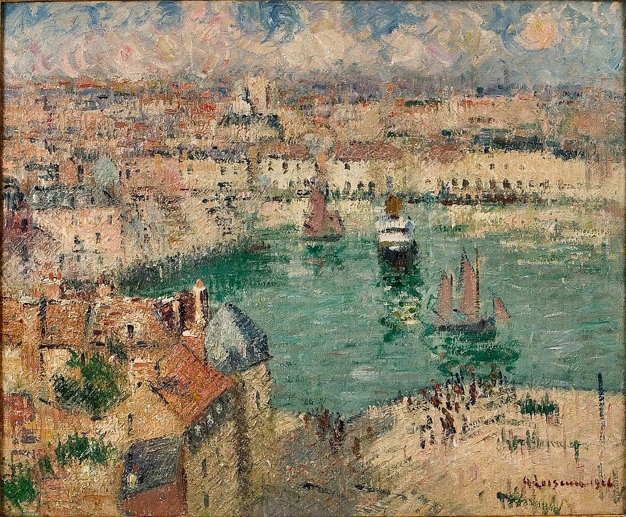 Dieppen Havn af Gustave Loiseau