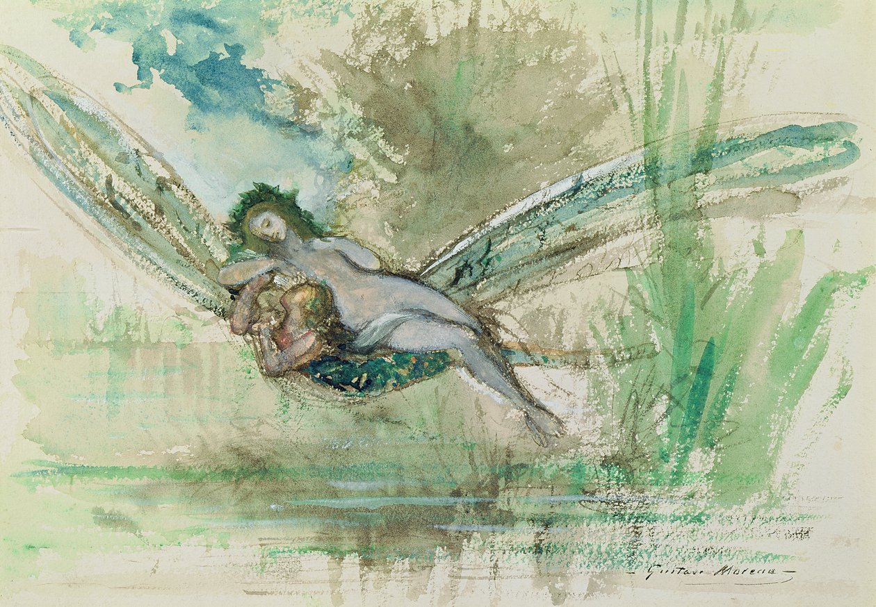 Dragonfly, ca. 1884 af Gustave Moreau
