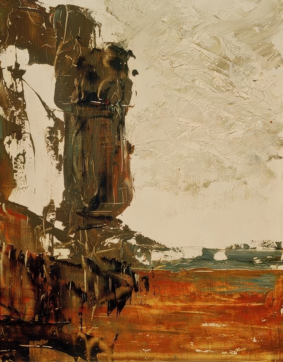 Landskabsskitse (?) af Gustave Moreau
