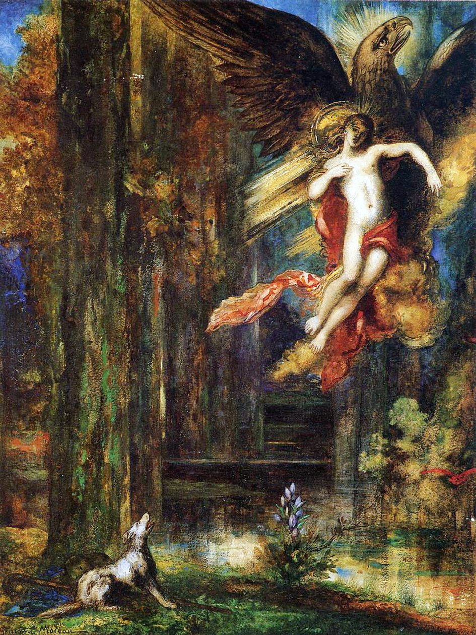 Ganymedes, 1886 (wc og gouache på papir) af Gustave Moreau