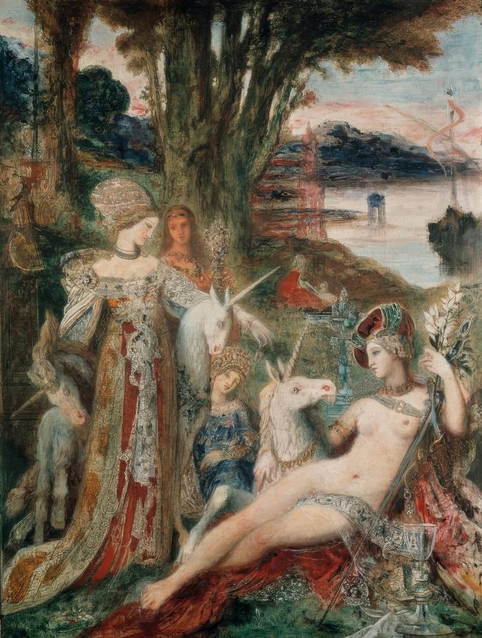 Enhjørninger af Gustave Moreau