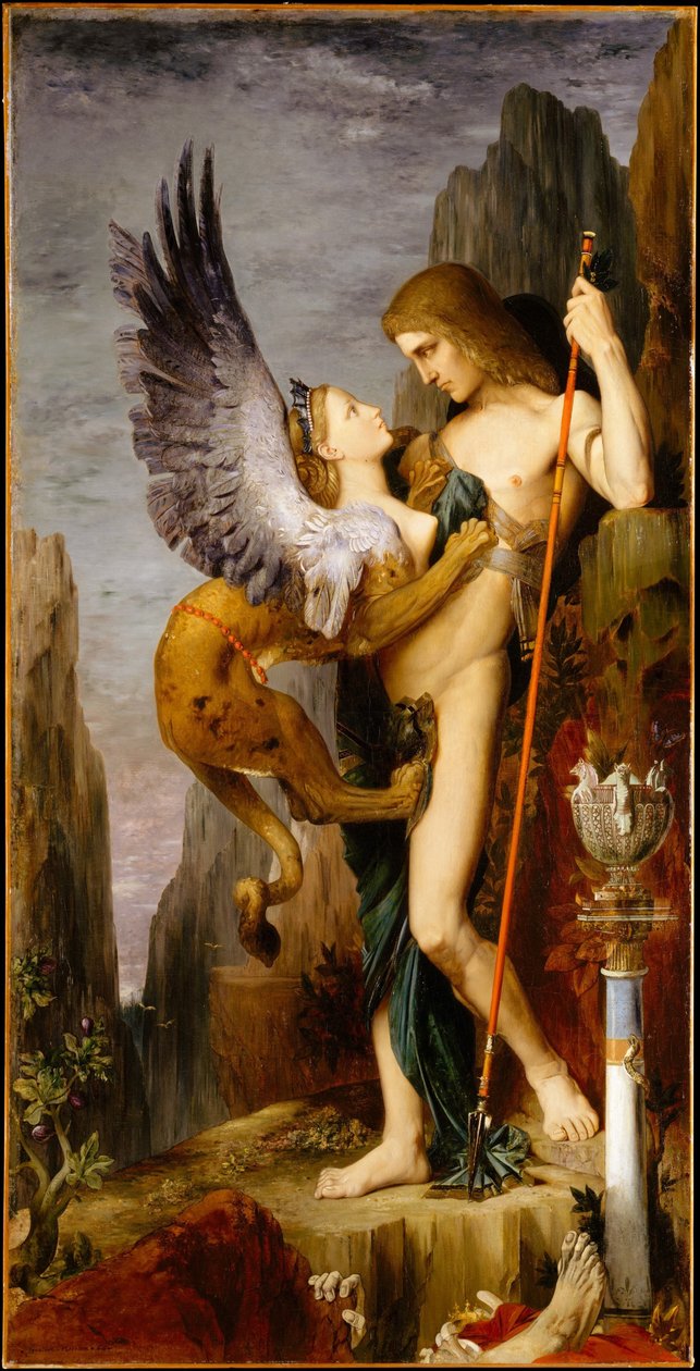 Ødipus og Sfinxen af Gustave Moreau