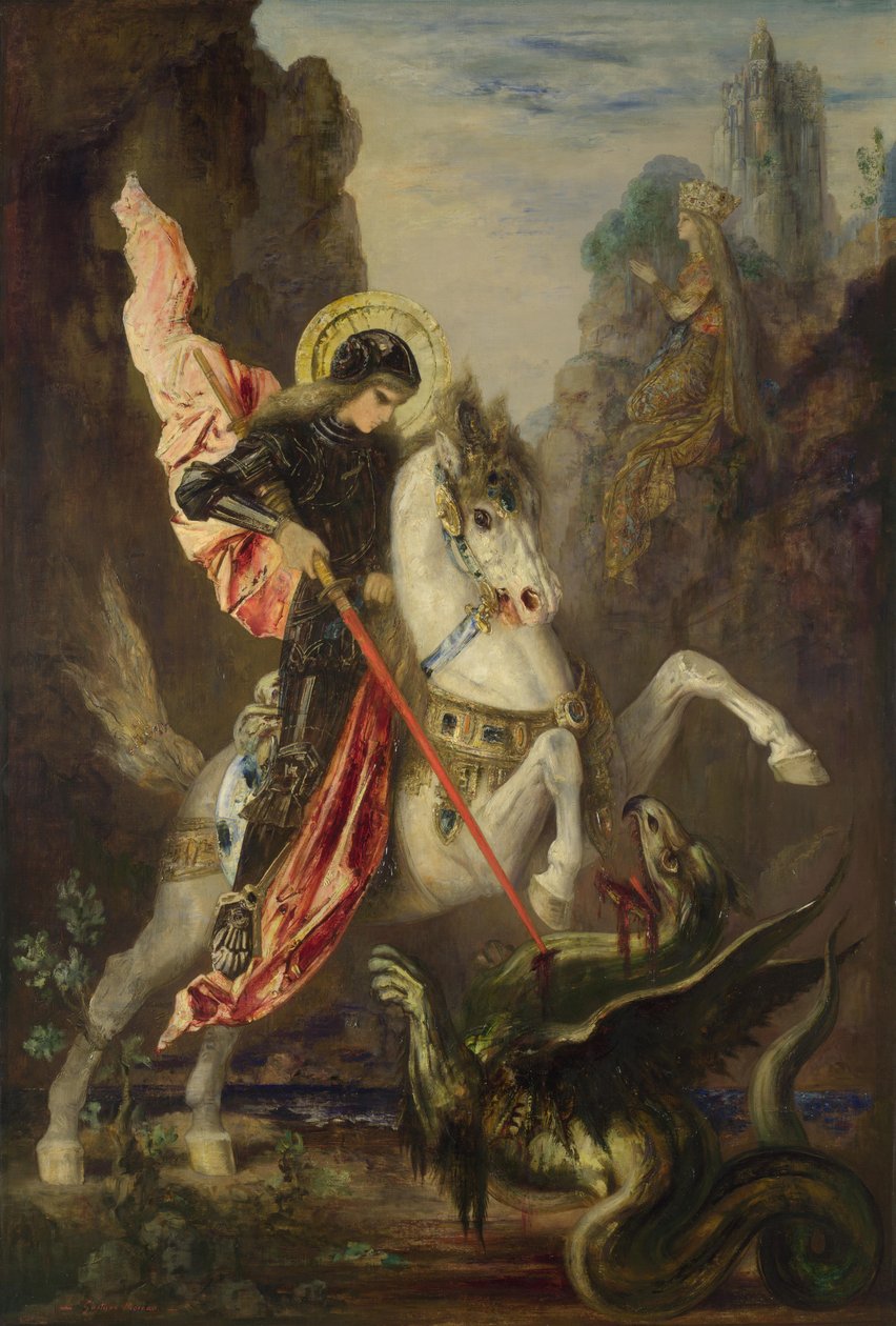 Sankt Georg og dragen af Gustave Moreau