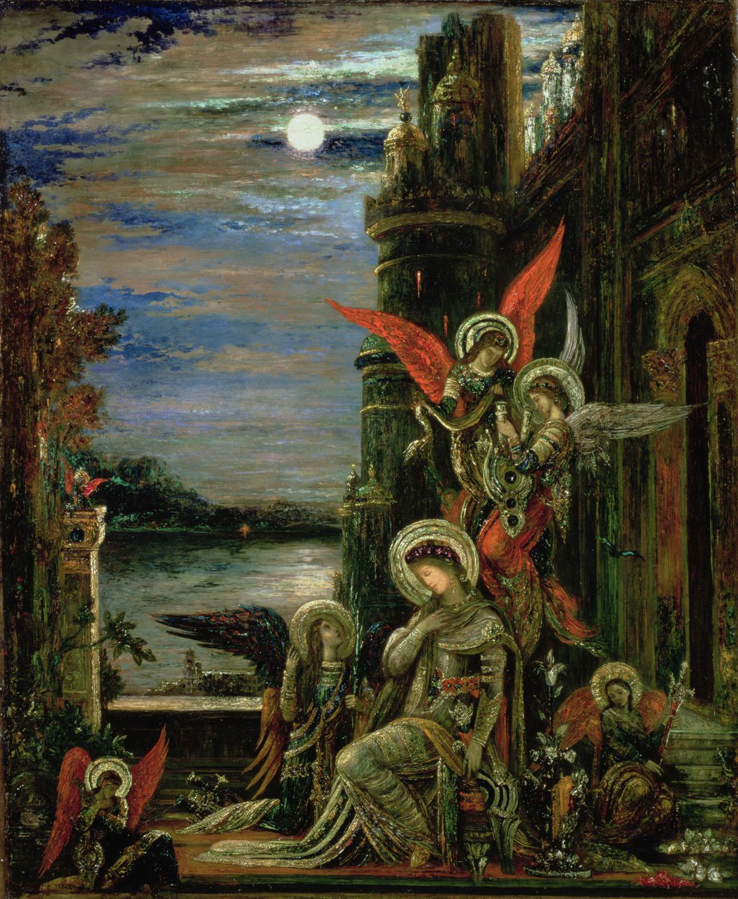St. Cecilia (Englene annoncerer hendes kommende martyrdød) 1897 af Gustave Moreau