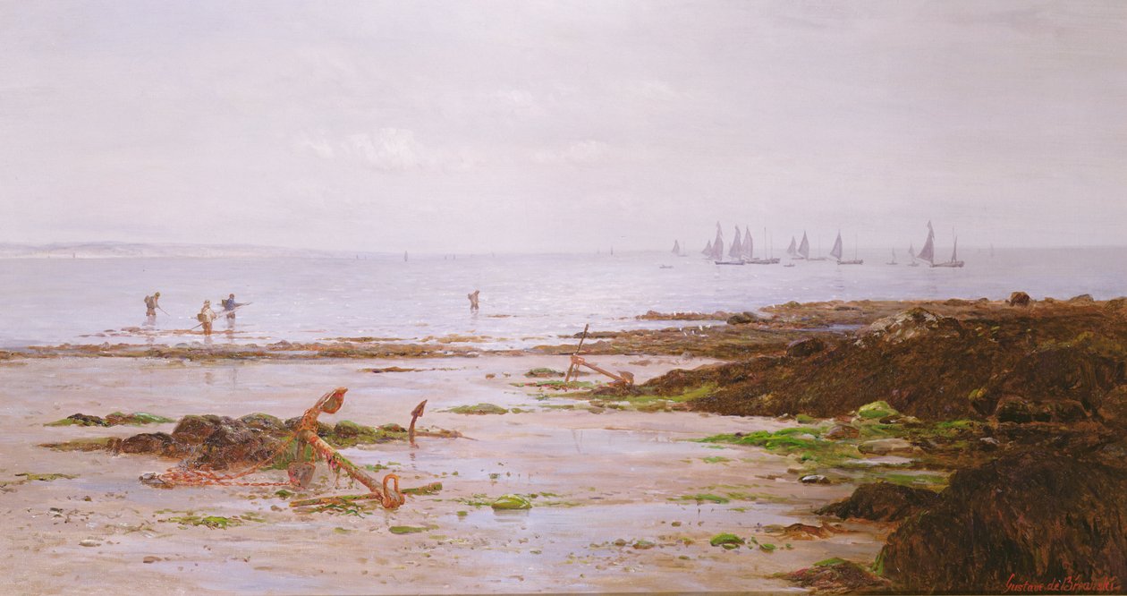 Cornish Shrimpers af Gustave de Breanski