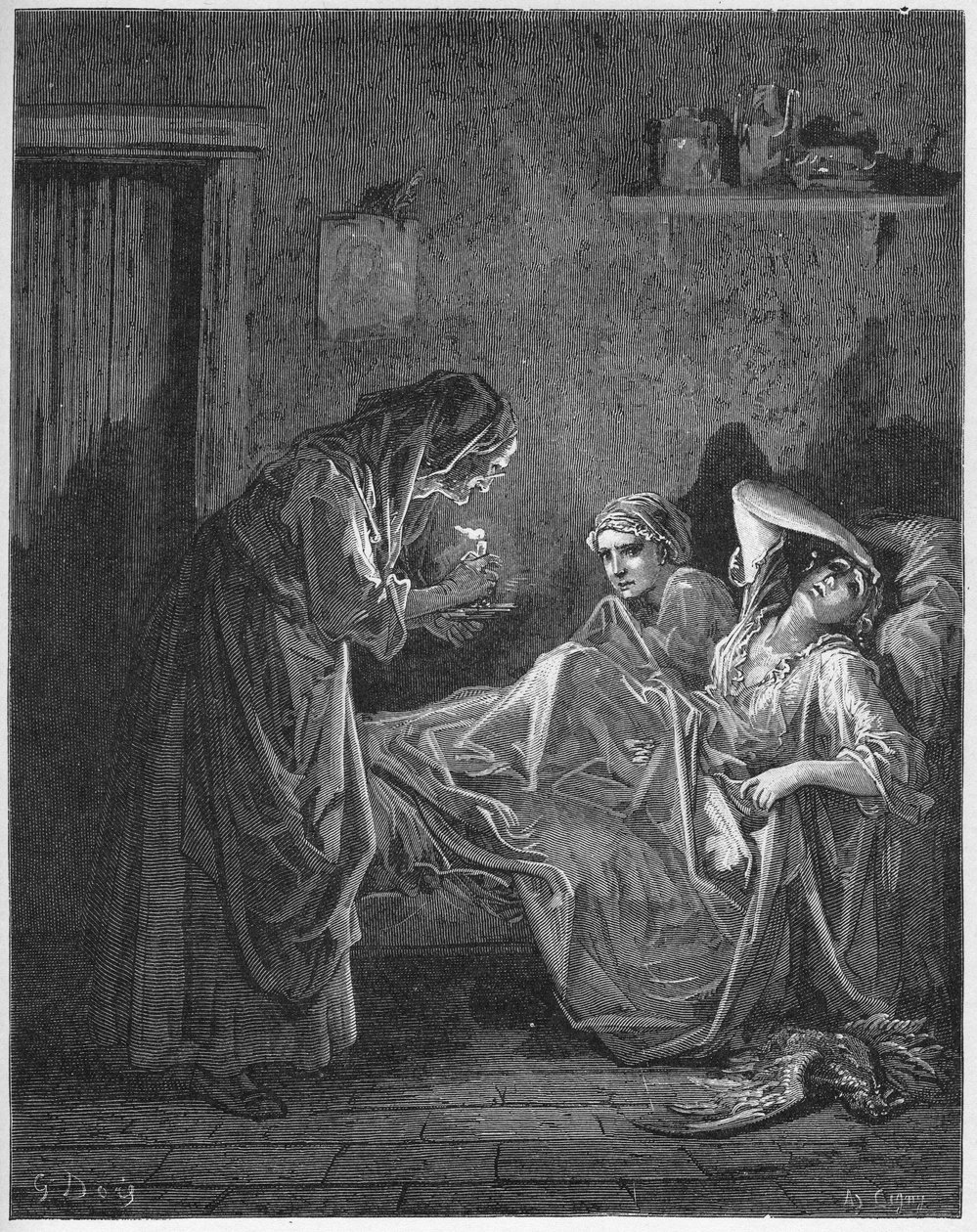 La Vieille et les deux Servantes - Den gamle kvinde og hendes to tjenere - fra 