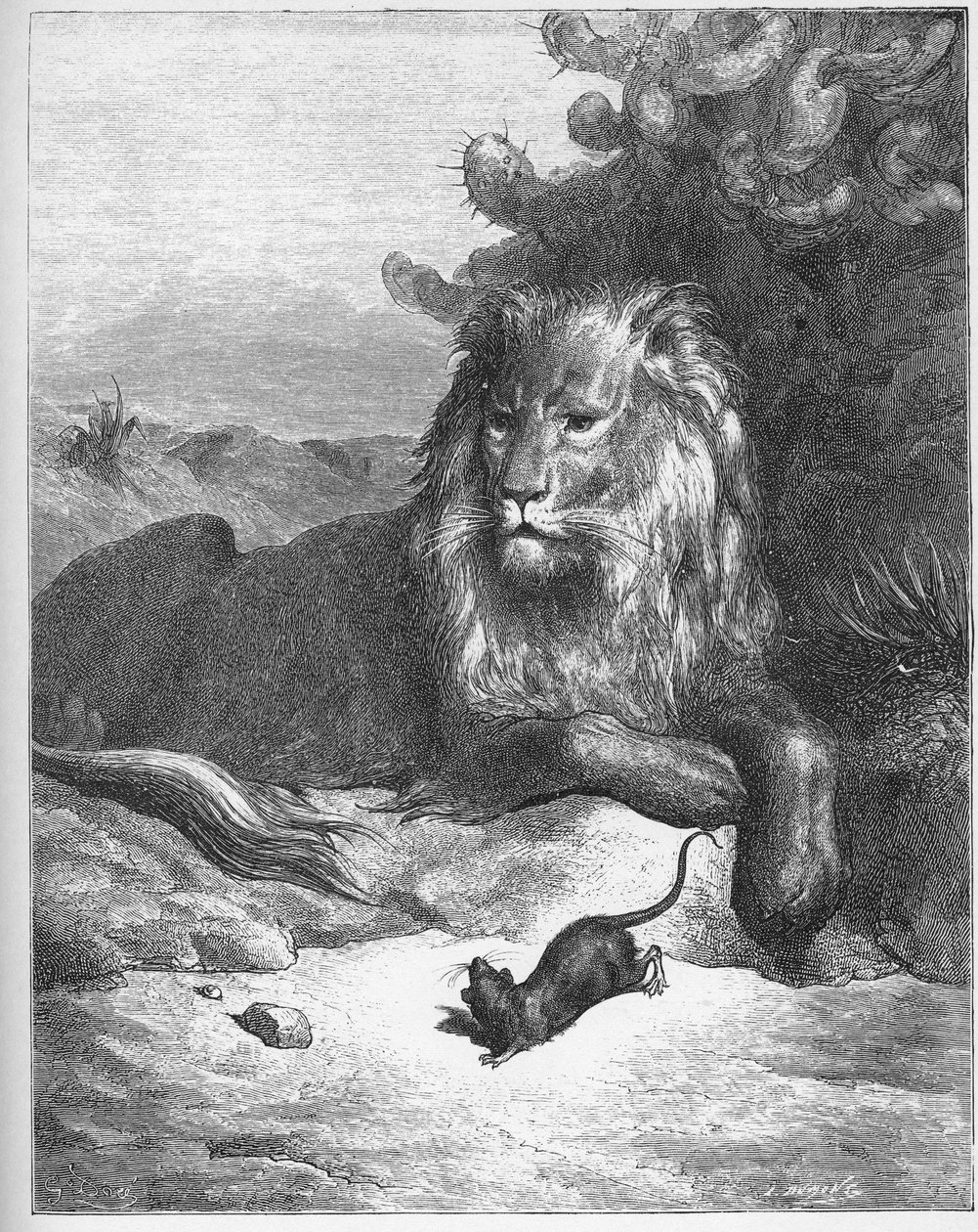 Le lion et le rat - Løven og musen - fra 