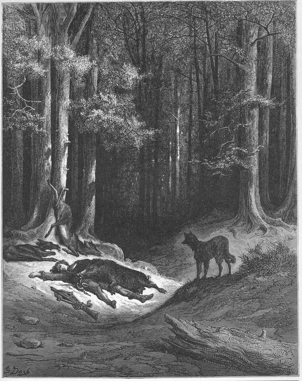 Le loup et le chasseur - Ulven og jægeren - fra 